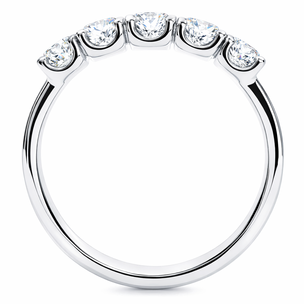 5 Stones Contemporary Eternity band