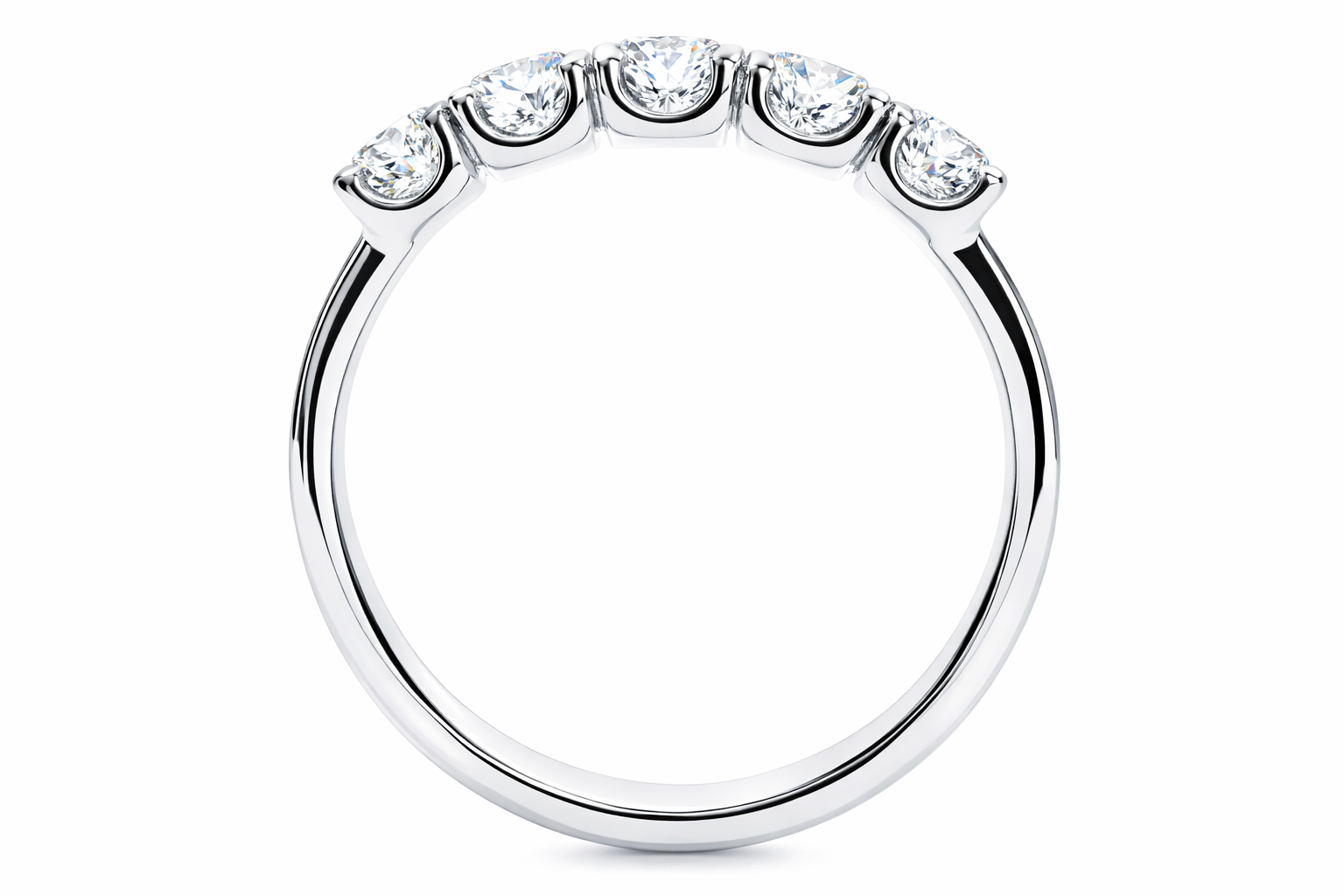 5 Stones Contemporary Eternity band