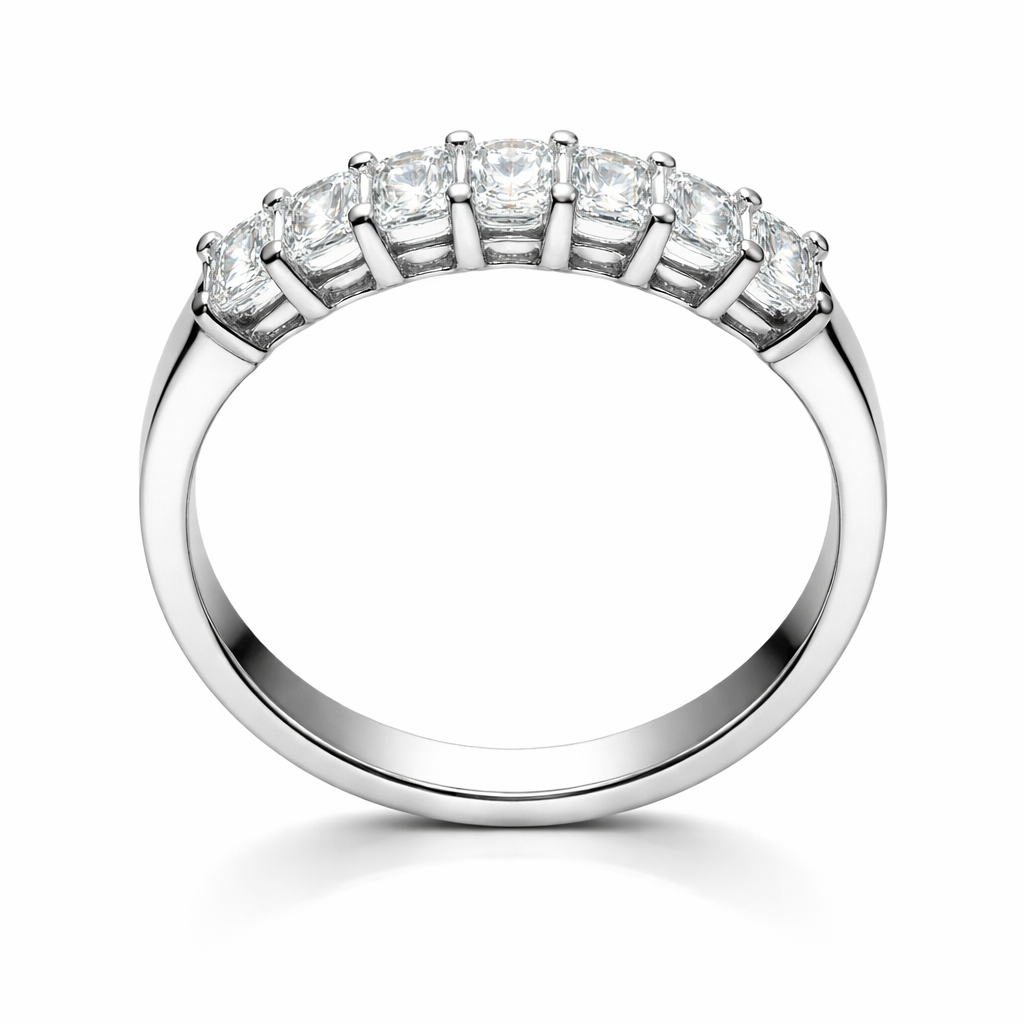 7 Emerald Cut Diamonds Classic Eternity Band