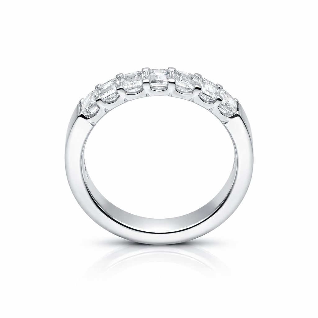 7 Emerald Cut Diamonds Design Eternity Band