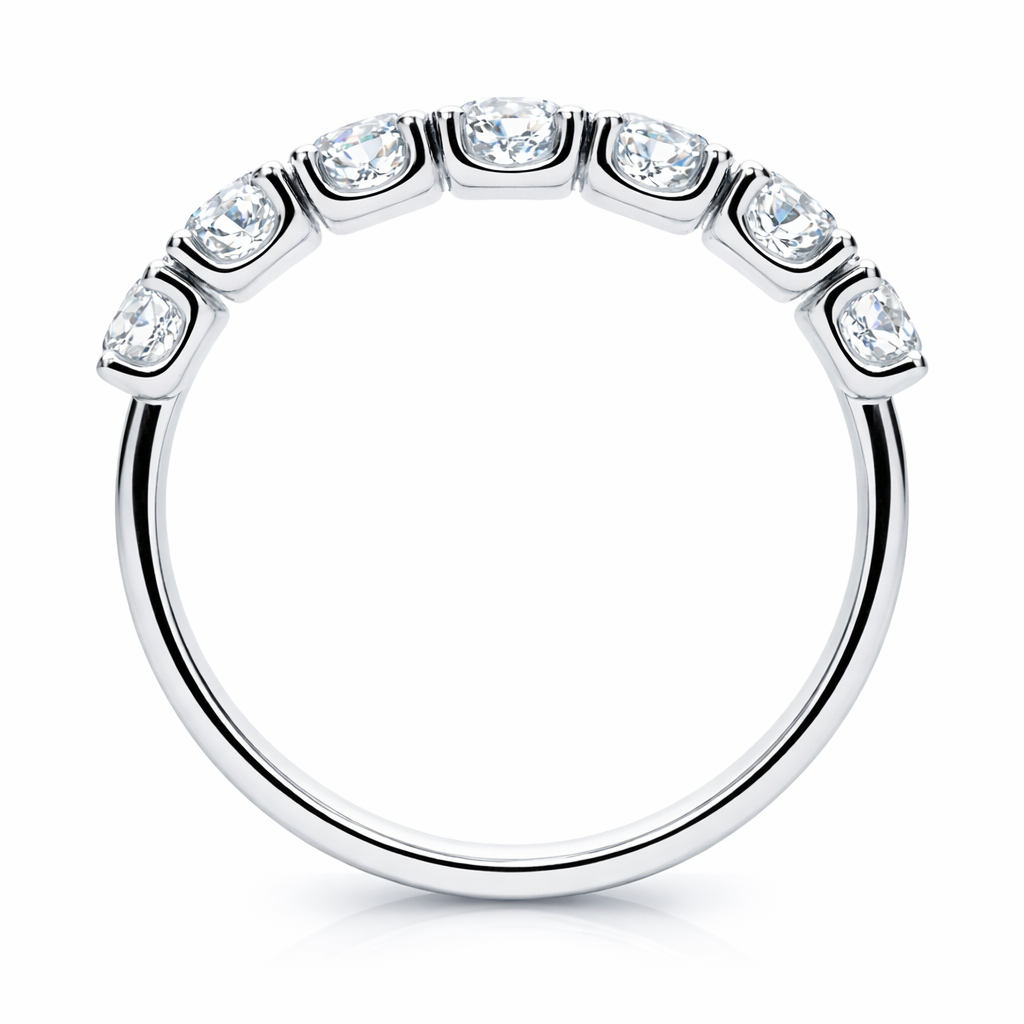 7 Stones Contemporary Eternity band view 2