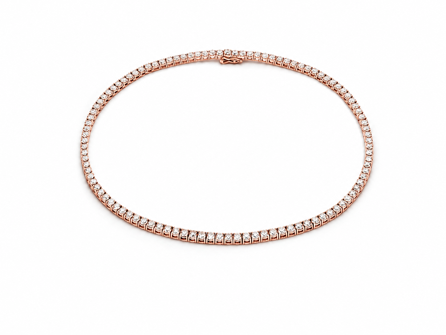 Classic Tennis Necklace rose gold