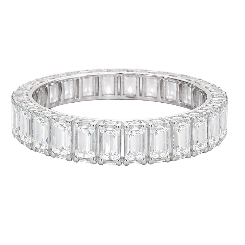 Emerald Cut Classic diamond Eternity Ring