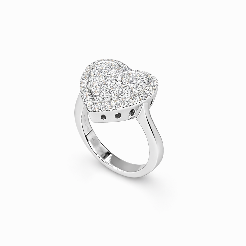 Heart Pavè Halo Ring view 2