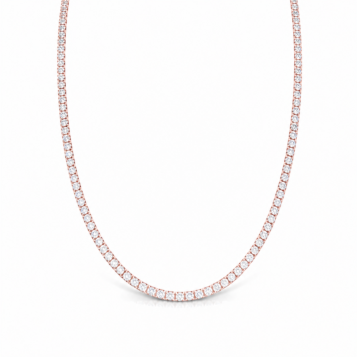 Modern Tennis Necklace rose gold