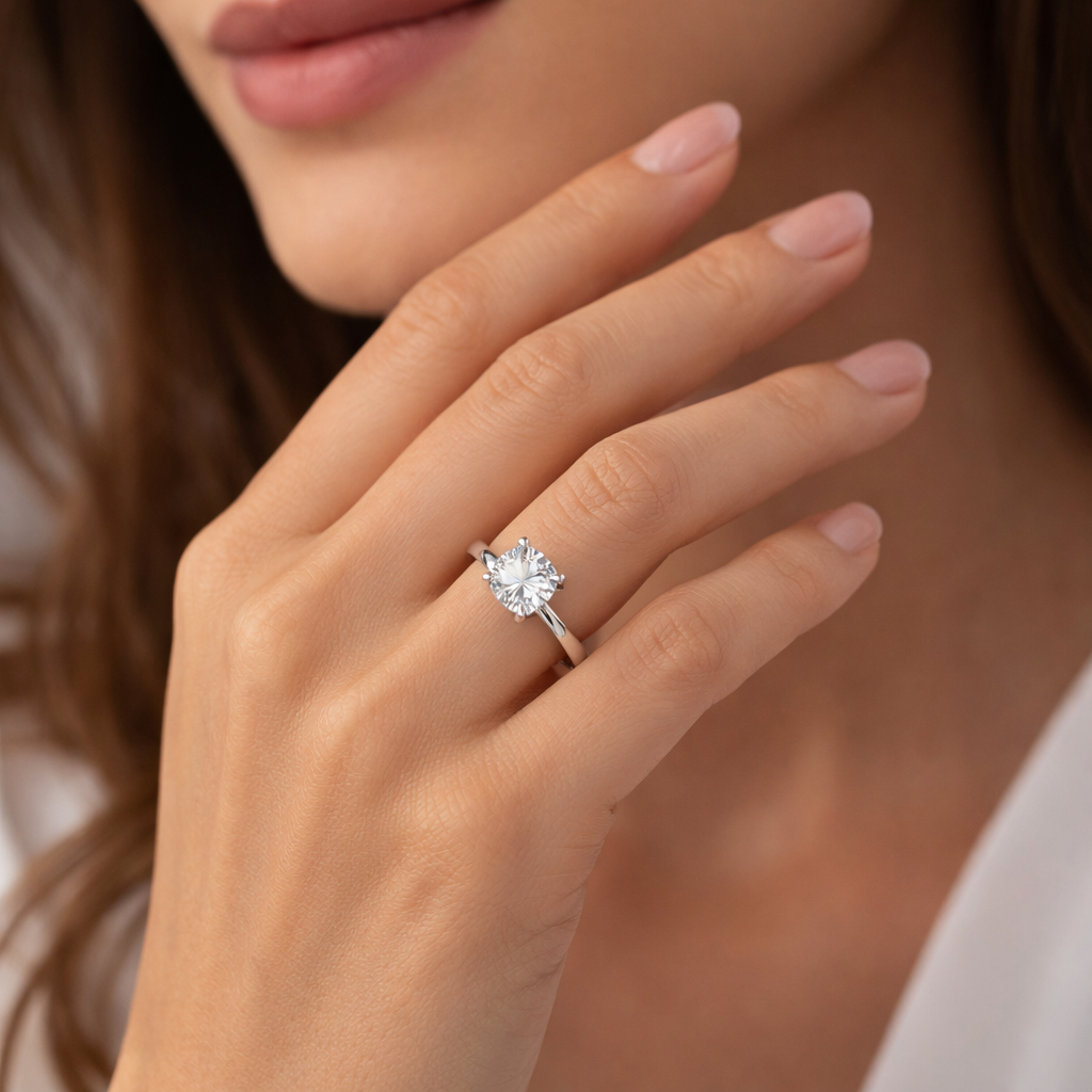 Round Four-Prong Engagement Ring model