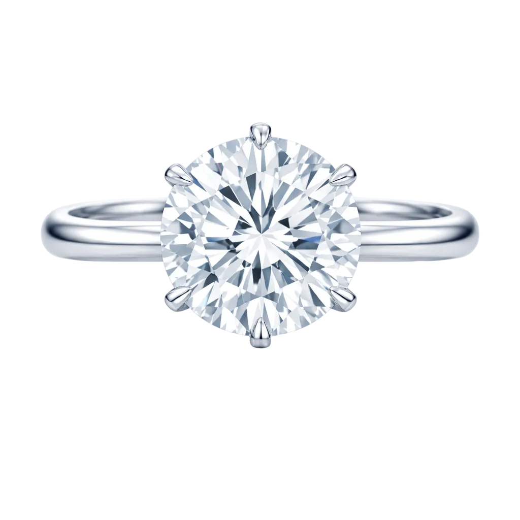 Round Six-Prong Engagement Ring