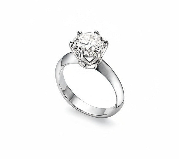 Round Six-Prong Engagement Ring view 2