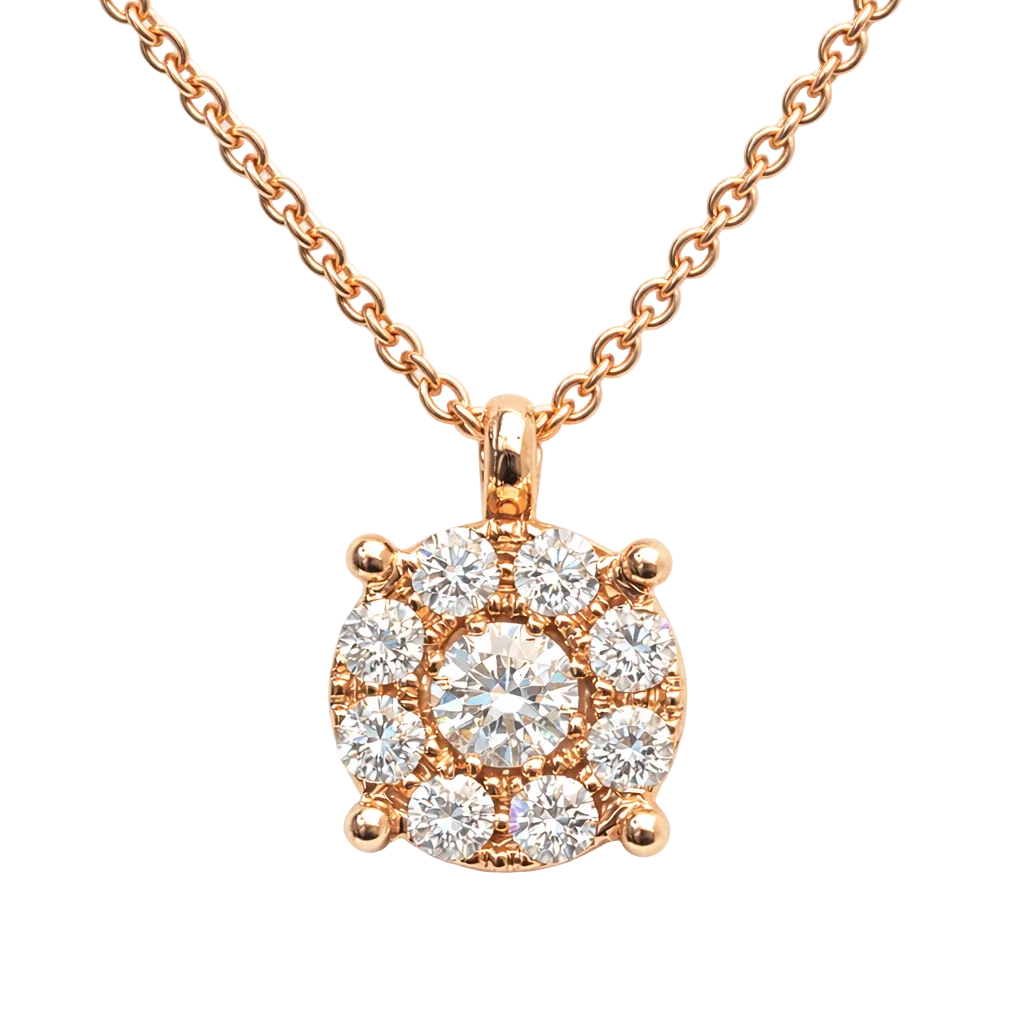 diamond magic pendant in rose gold