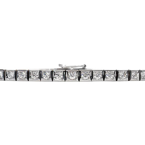 Diamond bracelet on a white background