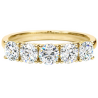 5 Stones Classic Eternity Band gold yellow 