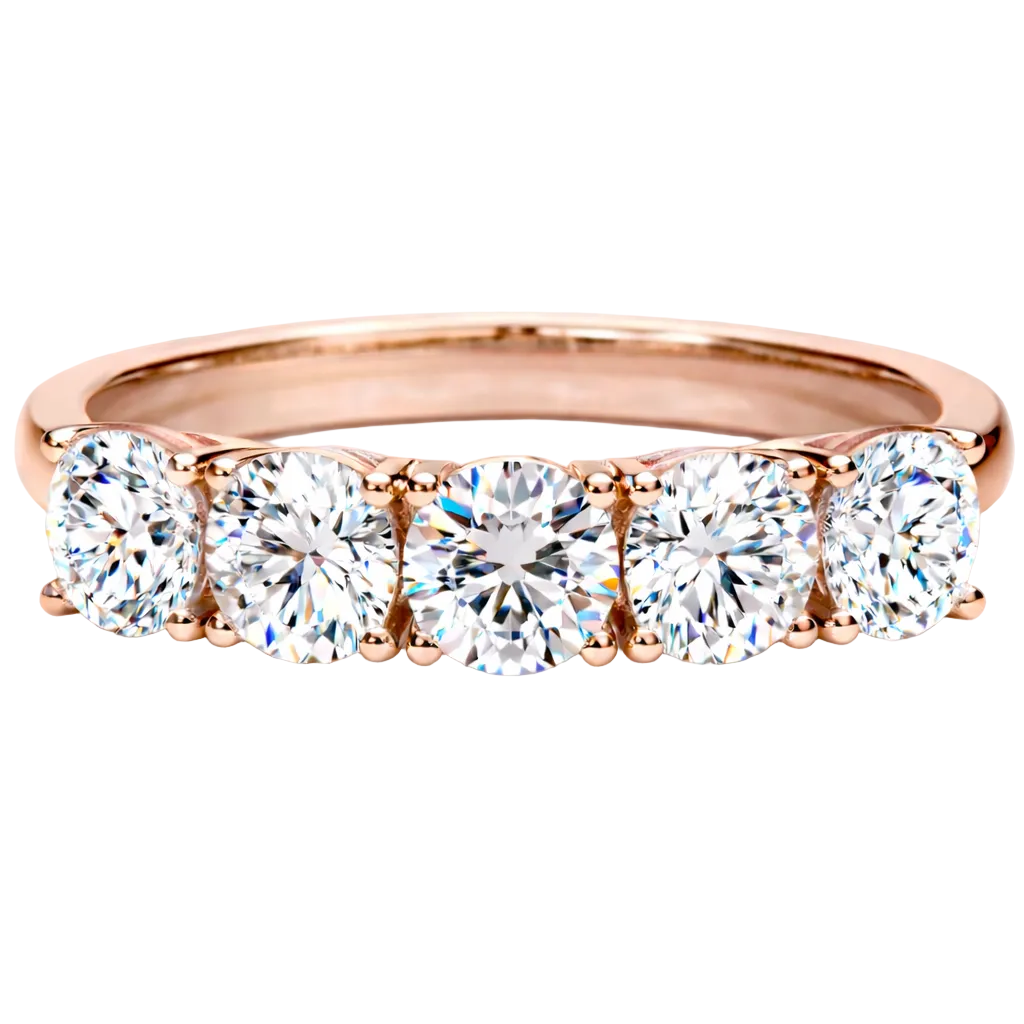 5 Stones Classic Eternity Band rose gold