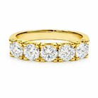 5 Stones Modern Eternity band  yellow gold