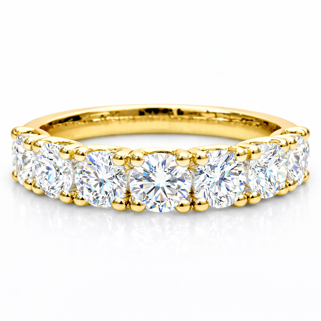 7 Stones Contemporary  Eternity yellow gold 