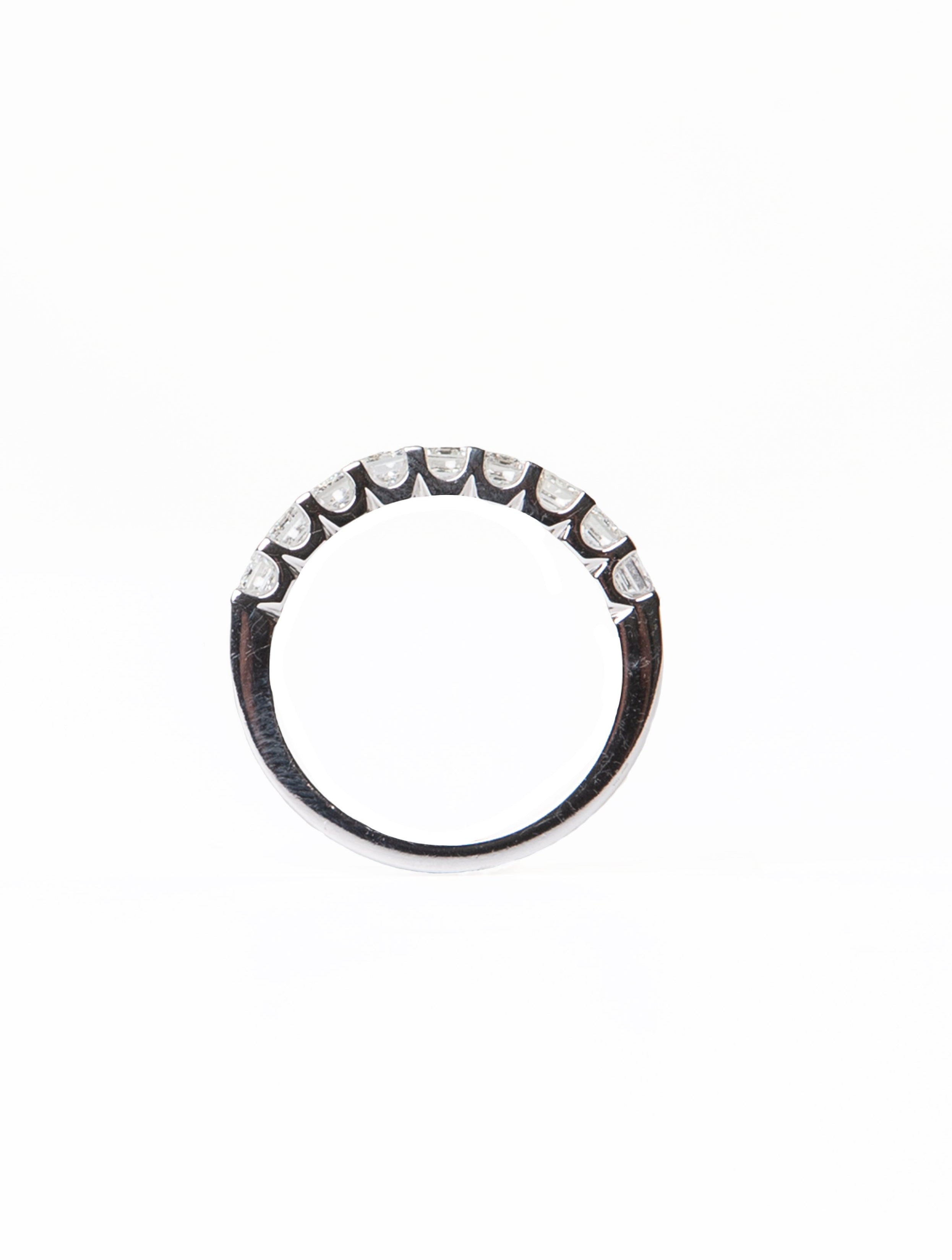 9 Emerald Cut Diamonds Design Eternity Band