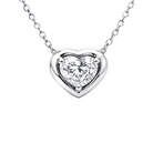 Bezel Heart diamond pendant 