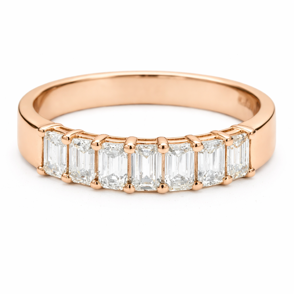 7 Emerald Cut Diamonds Classic Eternity Band
