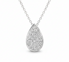 Classic Pavè pear Pendant in white gold