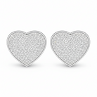 Classic Pavè heart earrings