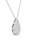 classic pear pave white gold