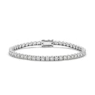 Diamond tennis contemporary bracelet on a white gold