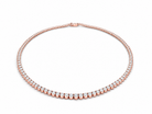 Degradé Necklace 3 prongs rose gold