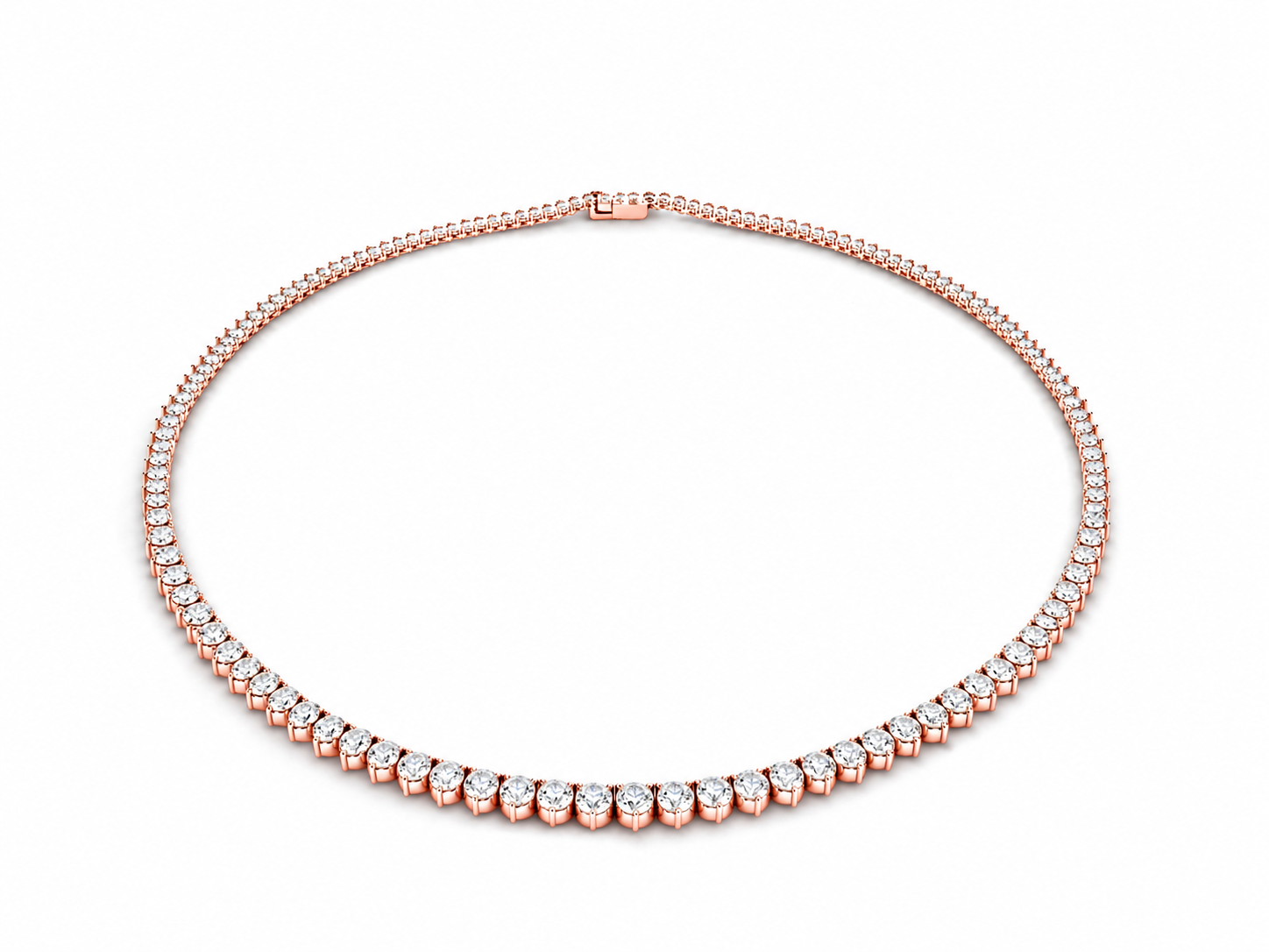 Degradé Necklace 3 prongs rose gold