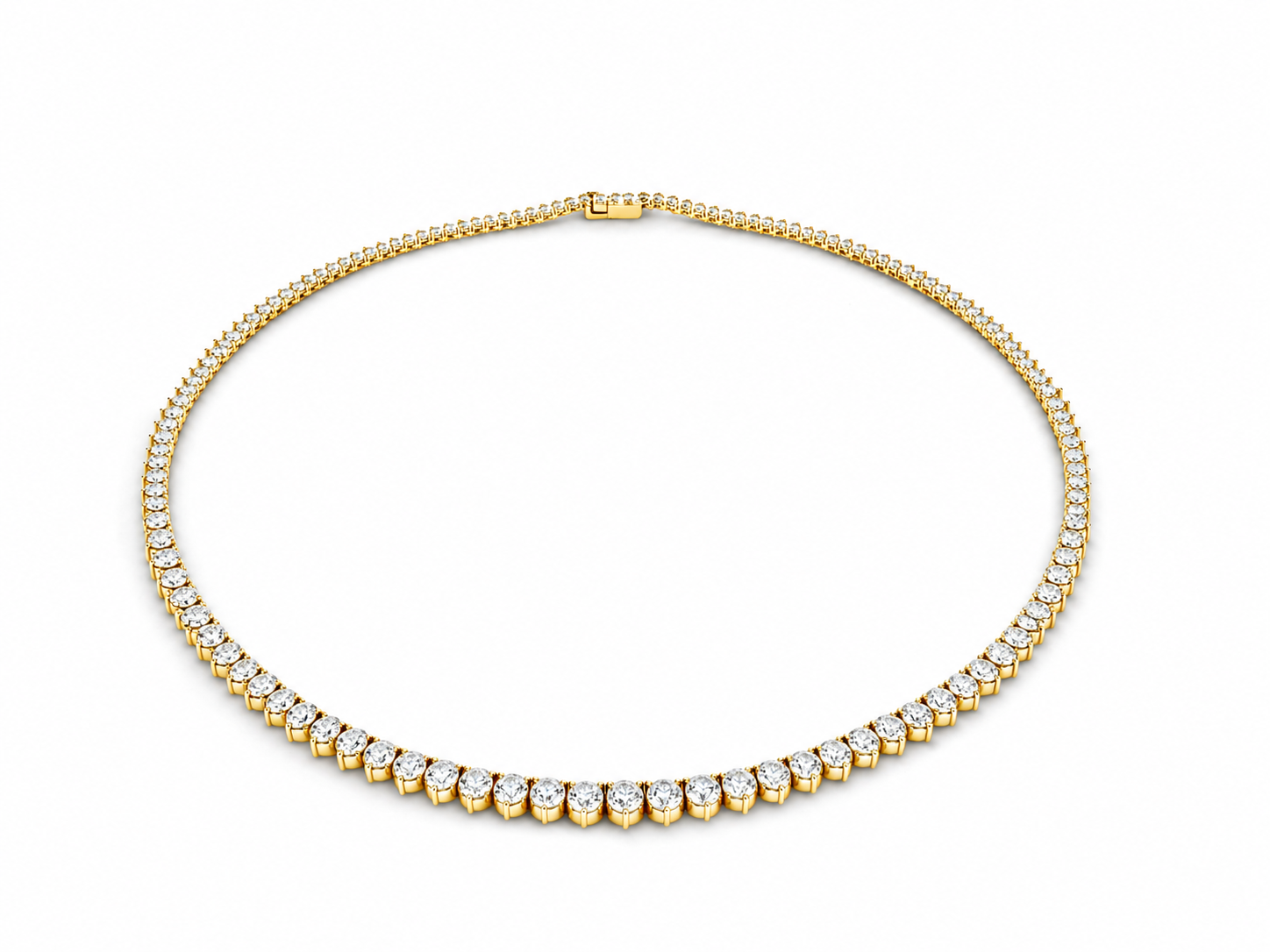 Degradé Necklace 3 prongs yellow gold