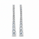 Degrade diamond earring white gold 