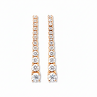 Degrade diamond earrings rose gold