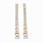 Degrade diamond earrings yellow gold