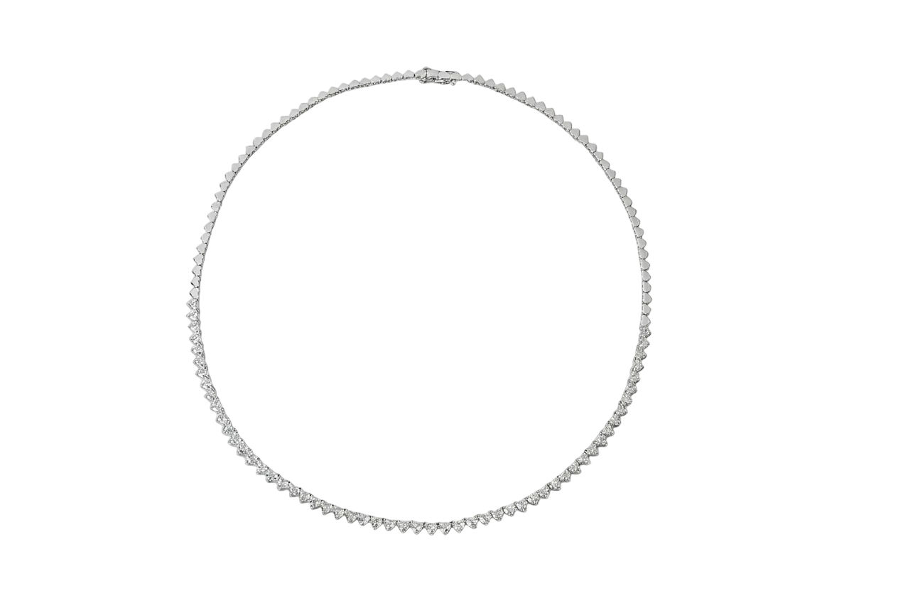 Half Heart shape diamond Necklace