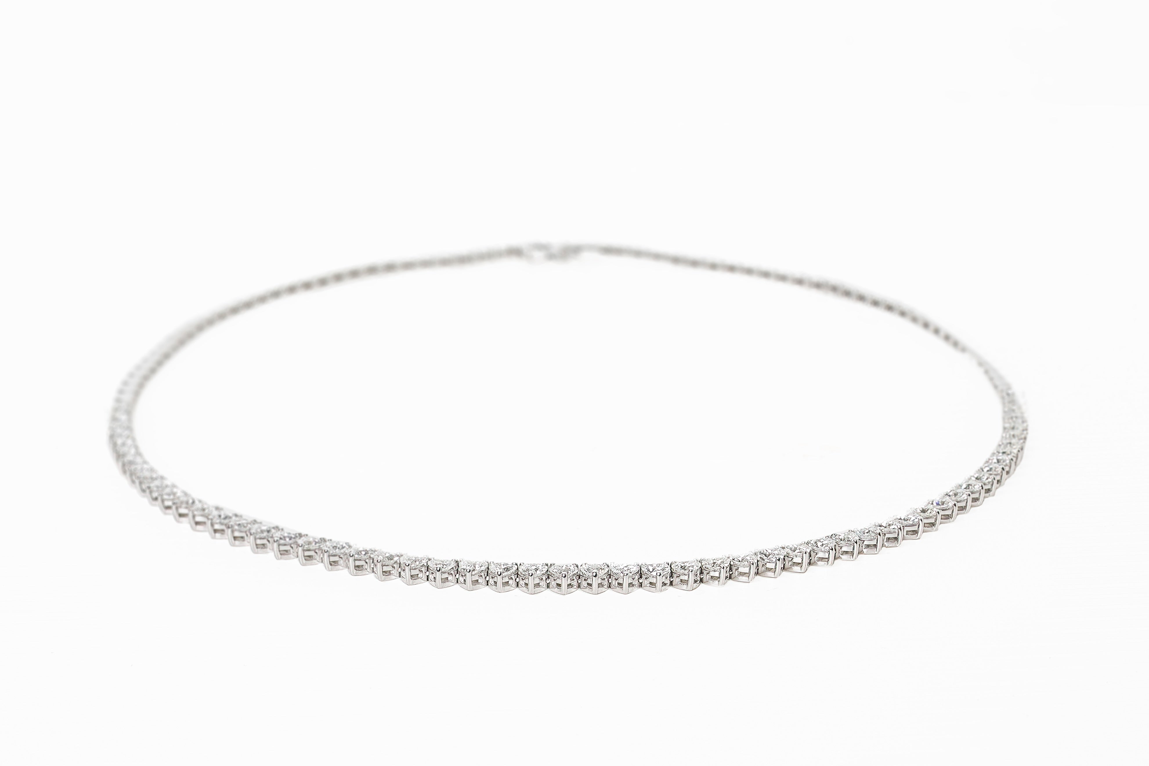 Half Heart shape diamond Necklace