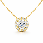 Halo pendant in yellow gold 