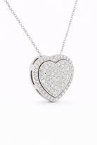 heart halo pave in white gold