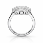 Heart Pavé Double Halo Ring  view 3
