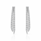 Lariat Earrings 5 cm in white gold 