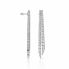 Lariat earrings in white gold 2 view