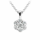 Magic Flower diamond Pendant in white gold
