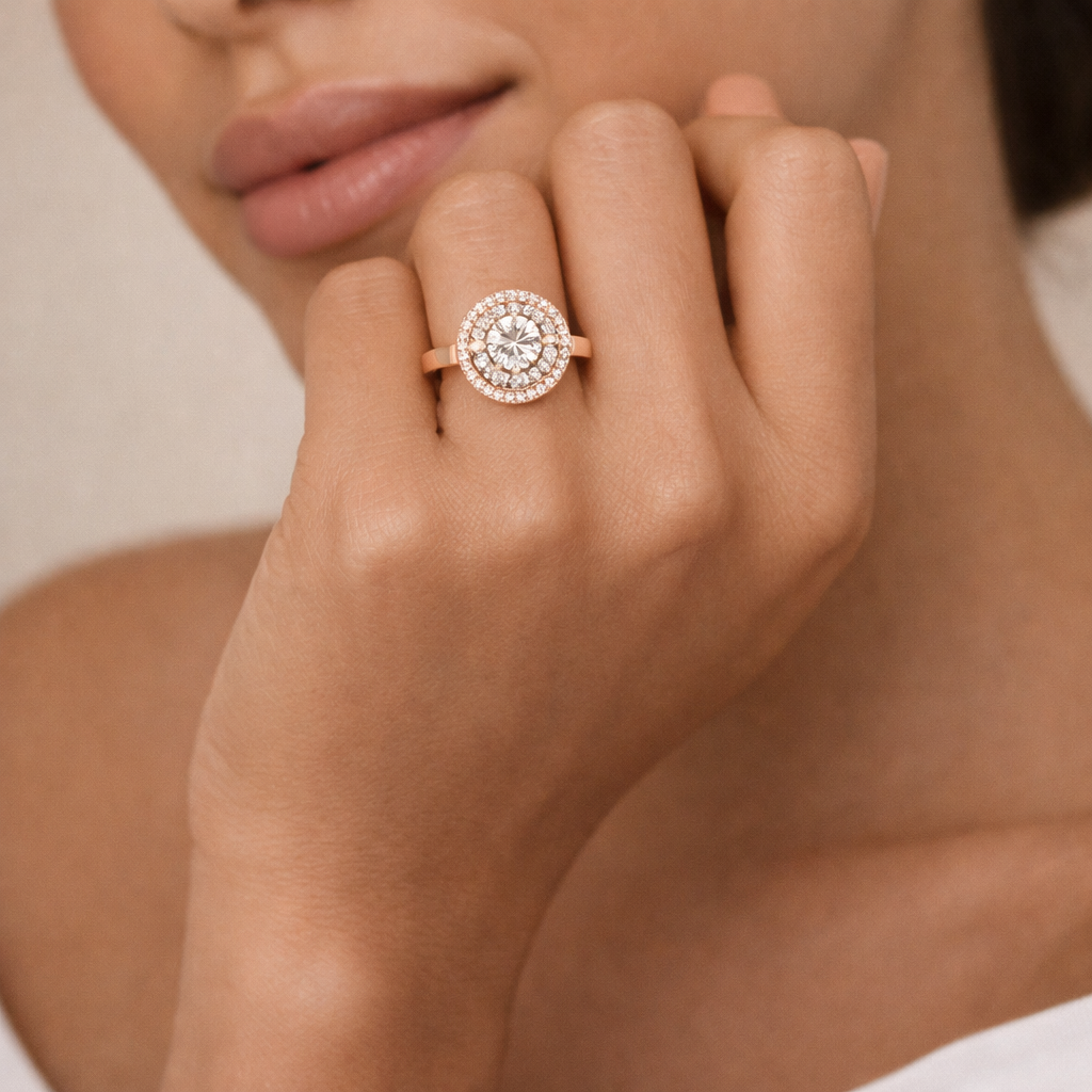 Model double halo ring 