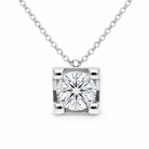 modern diamond pendant in white gold 