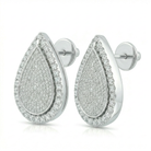 Pear Pavè Halo Earrings