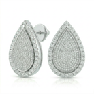 Pear Pavè Halo Earrings