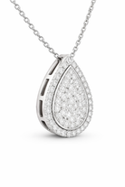 Pear Pavè Halo Pendant view 1 