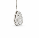 Pear Pavè Halo Pendant view 2