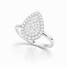 Pear Pavè Halo Ring view2 
