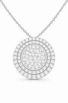 ROUND PAVE Double halo PENDANT