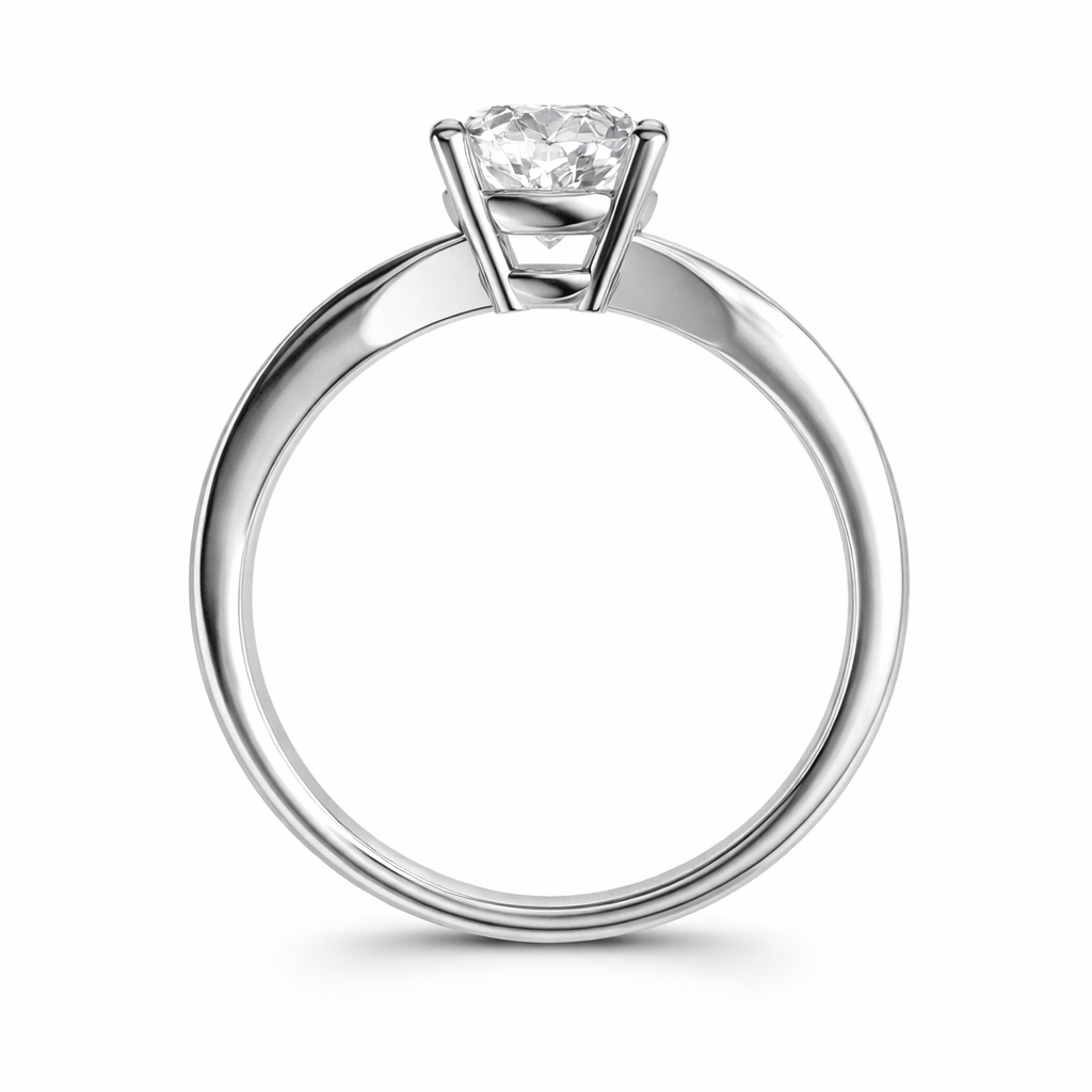 Round Four-Prong Engagement Ring view 3 