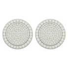 Round Pavè Halo Earrings