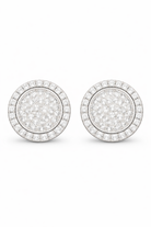 Round Pavè Halo Earrings